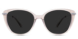 Elora Gray Polarized in morganite variant - is a combination of round and cat eye frame shapes.