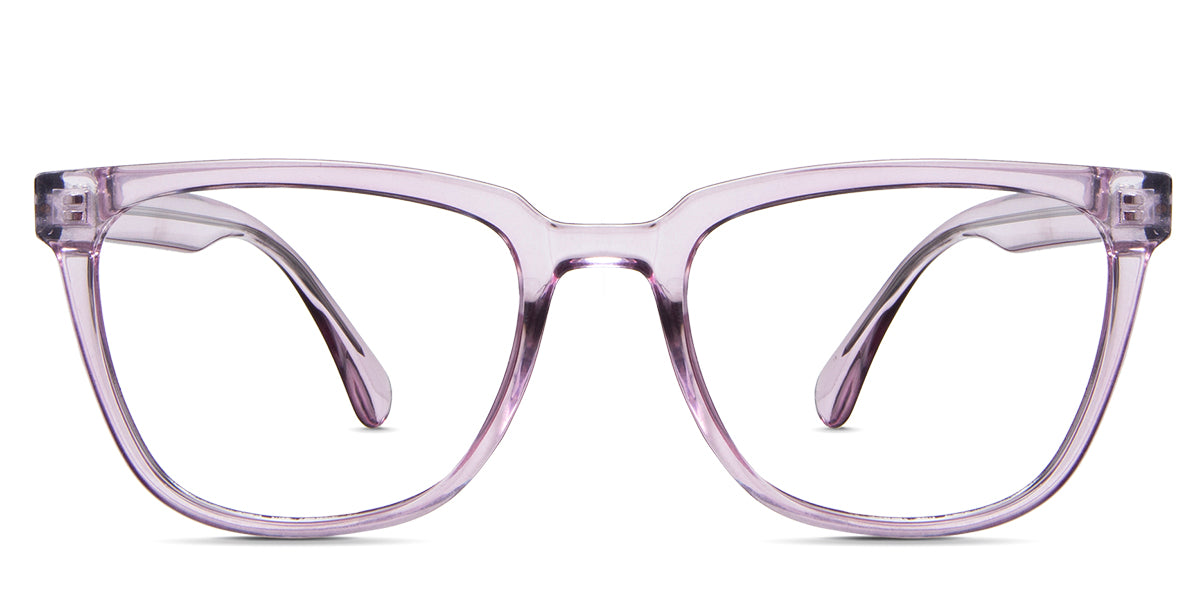 Emery eyeglasses in the allium variant - are square frames in purple.