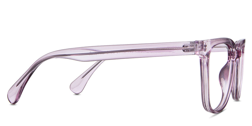 Emery eyeglasses in the allium variant  - have a medium-wide temple arm.