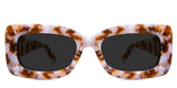 Erid Gray Polarized glasses in praline variant with broad arms and Hip optical lgo