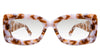 Erid black tinted Gradient sunglasses in praline variant with broad arms and Hip optical logo