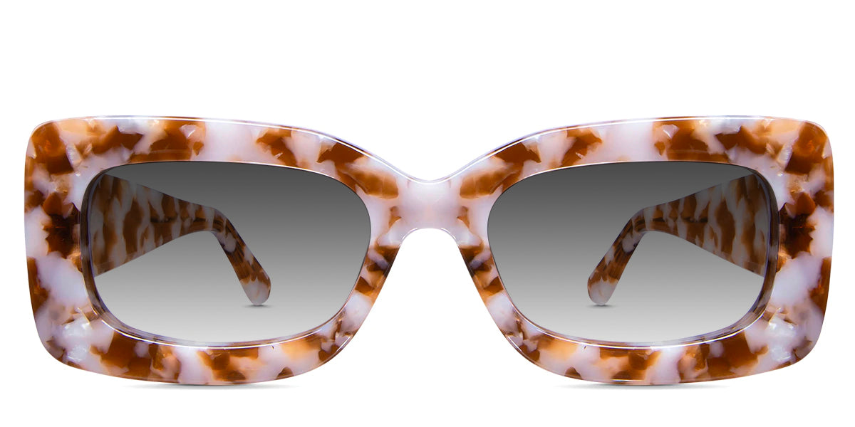 Erid black tinted Gradient sunglasses in praline variant with broad arms and Hip optical lgo