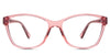Erin eyeglasses in the watermelon variant - it's a transparent acetate frame in color pink.