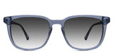 Ermo black tinted Gradient eyeglasses in deep sea variant - it's square shape frame