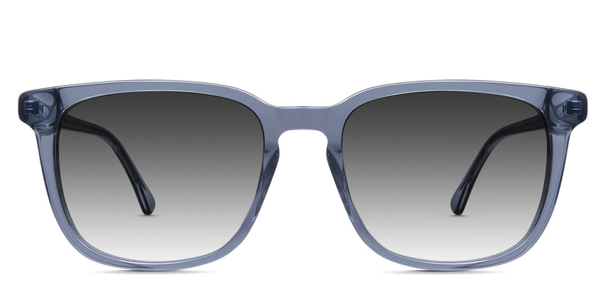 Ermo black tinted Gradient eyeglasses in deep sea variant - it's square shape frame