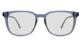 Ermo black tinted Standard Solid eyeglasses in deep sea variant - it's square shape frame