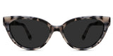 Esira Gray Polarized in sultry variant - it's a tortoise cat eye frame with narrow nose bridge