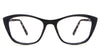 Evie eyeglasses in the asphalt variant - it's a cat-eye shape frame in color black.