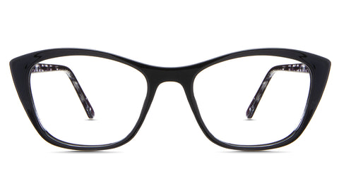 Evie eyeglasses in the asphalt variant - it's a cat-eye shape frame in color black.