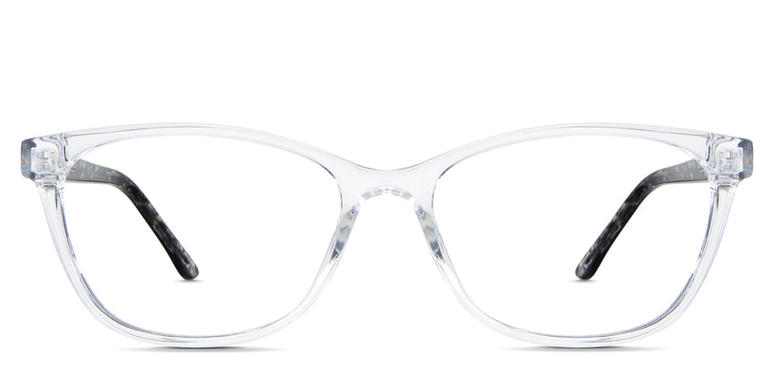 Ezra eyeglasses in the crystal variant - it's a transparent acetate frame.