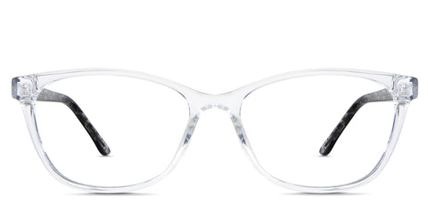Ezra eyeglasses in the crystal variant - it's a transparent acetate frame.