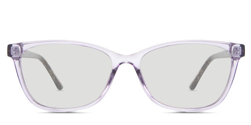 Ezra black tinted Standard Solid in the Lilac variant - are oval frames with a narrow nose bridge and a short temple arm.