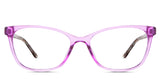 Ezra eyeglasses in the purple variant - it's a full-rimmed frame in purple.