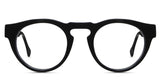 Felio eyeglasses in the midnight variant - is a round frame shape in black.