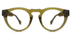 Felio eyeglasses in the pine variant - is a translucent greenish-brown frame.
