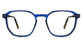 Finn Eyeglasses in the campanula variant - it's a full-rimmed frame with an extended endpiece.