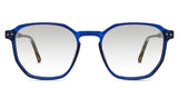 Finn black tinted Gradient glasses in the campanula variant - is a square frame with a built-in nose pad.