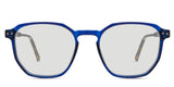 Finn black tinted Standard Solid glasses in the campanula variant - is a square frame with a built-in nose pad.