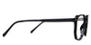 Finn Eyeglasses in the midnight variant - it has thin paddle-shaped temples.