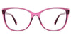 Freya eyeglasses in the foxglove variant - it's a full-rimmed frame in color pink and purple.