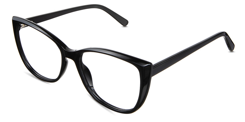 Freya eyeglasses in the midnight variant - have built-in nose pads.