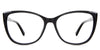 Freya eyeglasses in the midnight variant - it's a cat-eye-shaped frame in color black.