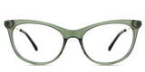 Gaia eyeglasses in the ivy variant - it's a transparent frame in the color green.