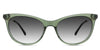 Gaia black tinted Gradient in ivy variant - are transparent with a regular thick acetate full-rimmed frame.