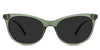 Gaia black tinted Standard Solid in ivy variant - are transparent with a regular thick acetate full-rimmed frame.