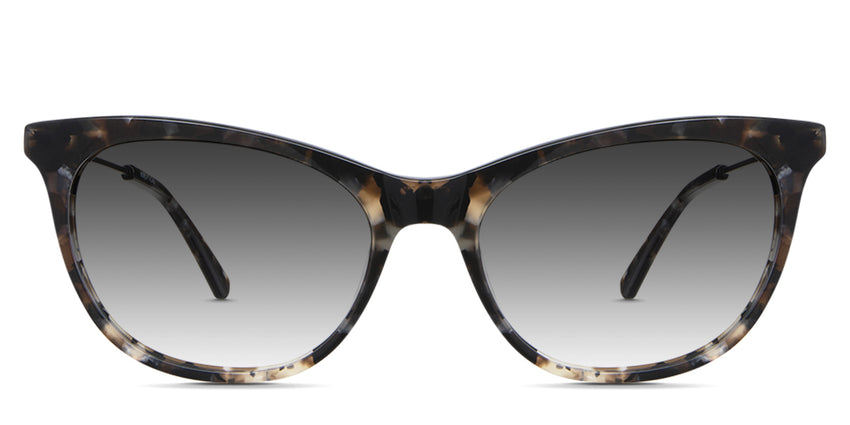 Gaia black tinted Gradient in panthera variant - are a cat-eye shape frame in tortoise color with an oval shape lens 51 mm wide.
