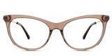 Gaia eyeglasses in the russet variant - it's a combination of an acetate rim and a metal arm.