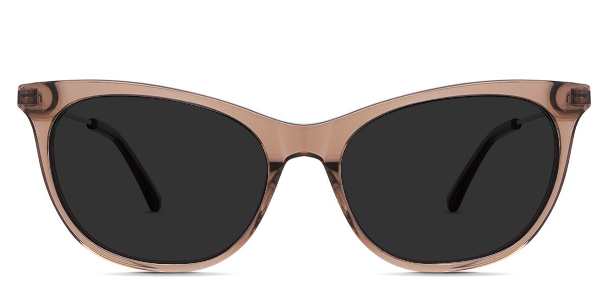 Gaia Gray Polarized in panthera variant - are a cat-eye shape frame in tortoise color with an oval shape lens 51 mm wide.