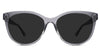 Gava Gray Polarized in the storm variant - it's a round transparent frame with regular-size rims and regular thickness temple arm.