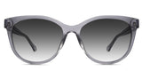 Gava black tinted Gradient sunglasses in the storm variant - it's a round transparent frame with regular-size rims and regular thickness temple arm.