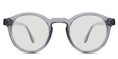 Geo black tinted Standard Solid sunglasses in lupine variant - it's a regular thick full-rimmed acetate frame with a built-in nose pad.