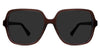Gia Gray Polarized in merlot variant - it's a square acetate frame with narrow size nose bridge and thin rims.