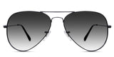 Goro black tinted Gradient aviator style sunglasses in sumi variant thin border in oval shape