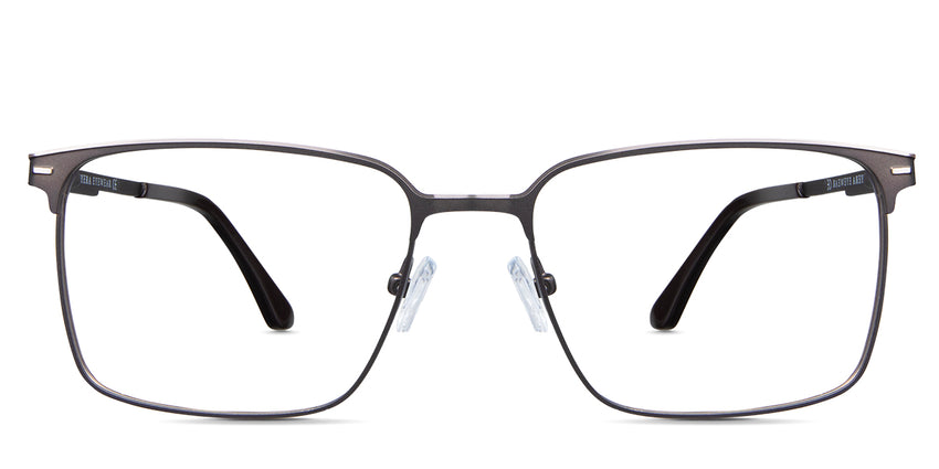 Griffin eyeglasses in the otter variant - are rectangular frames in brown.