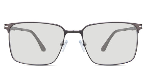Griffin black tinted Standard Solid in the otter variant - are rectangular frames with adjustable nose pads and a combination of a metal arm and acetate temple tips.