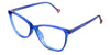Gwen eyeglasses in the iris variant - have a U-shaped nose bridge.