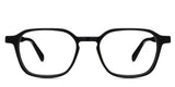 Hank Eyeglasses in midnight variant - it's a square shaped acetate frame in black color 