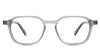 Hank Eyeglasses in sposh variant - it's an acetate frame in crystal grey color. 