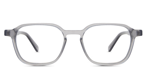 Hank Eyeglasses in sposh variant - it's an acetate frame in crystal grey color. 