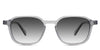 Hank black tinted Gradient sunglasses in Sposh variant it's an acetate frame in crystal grey color and have a keyhole-shaped nose bridge.