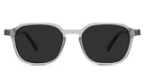 Hank Gray Polarized in Sposh variant it's an acetate frame in crystal grey color and have a keyhole-shaped nose bridge.