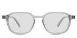 Hank black tinted Standard Solid sunglasses in Sposh variant it's an acetate frame in crystal grey color and have a keyhole-shaped nose bridge.