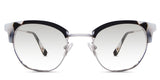 Harkin black tinted Gradient sunglasses in pebble beach variant - it's cat eye frame with round viewing area