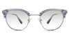 Harkin black tinted Gradient eyeglasses in snow angel variant with very thin metal arms