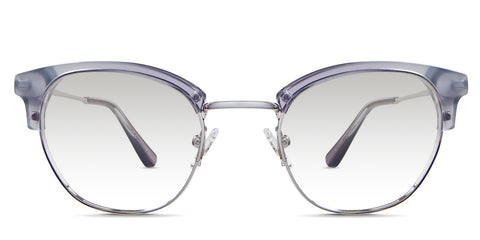 Harkin black tinted Gradient eyeglasses in snow angel variant with very thin metal arms