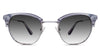 Harkin black tinted Gradient eyeglasses in snow angel variant with very thin metal arms